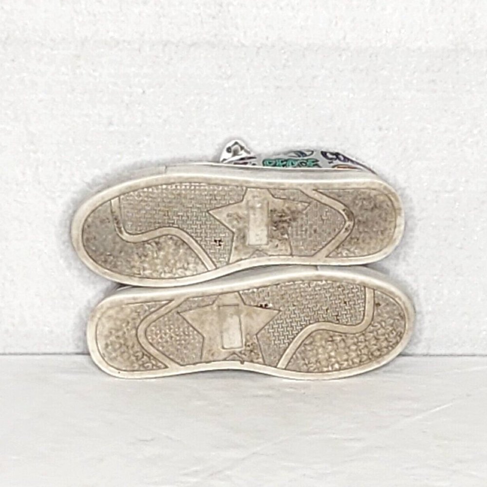 Steve Madden JBUBBLE Graffiti Sneakers Girls Metallic Sparkle Shoes - Picture 6 of 7